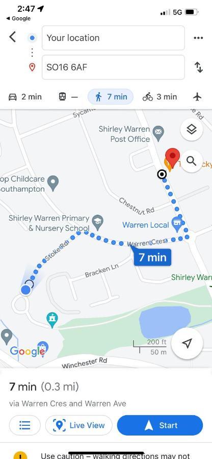 Shirley House 2, Self Catering Guest House, Self Check In, Smart Locks, 10 Min Walk To Southampton General, Aspire And Princess Anne Hospitals, Access To Fully Equipped Kitchen, Excellent Transport Links, Ideal For Longer Stays And Hospital Shifts Eksteriør billede